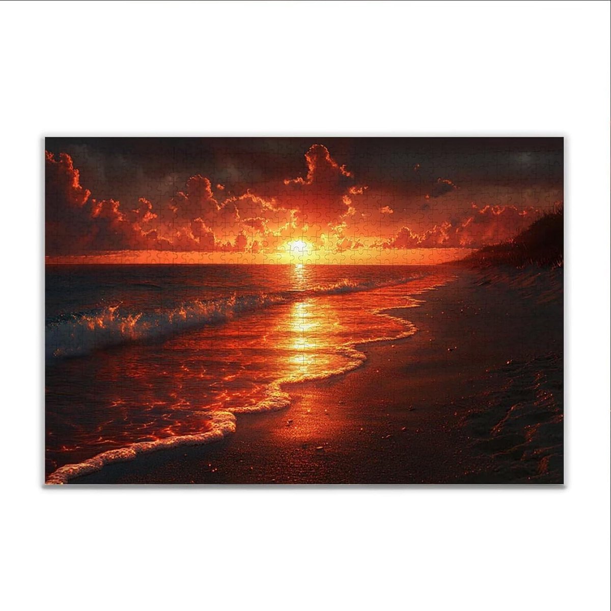 Legpuzzel Volwassenen - Grote Puzzel - Ontspanning Thuis - Unieke Stukvormen - 156 x 105 cm - Strand Zonsondergang