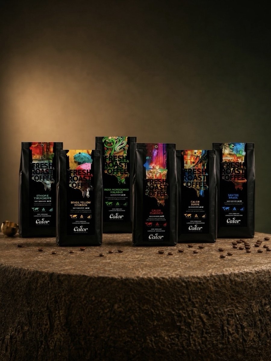 Calor Single-Origin Proefpakket - 6 x 250 g - 100% Arabica - Vers gebrand