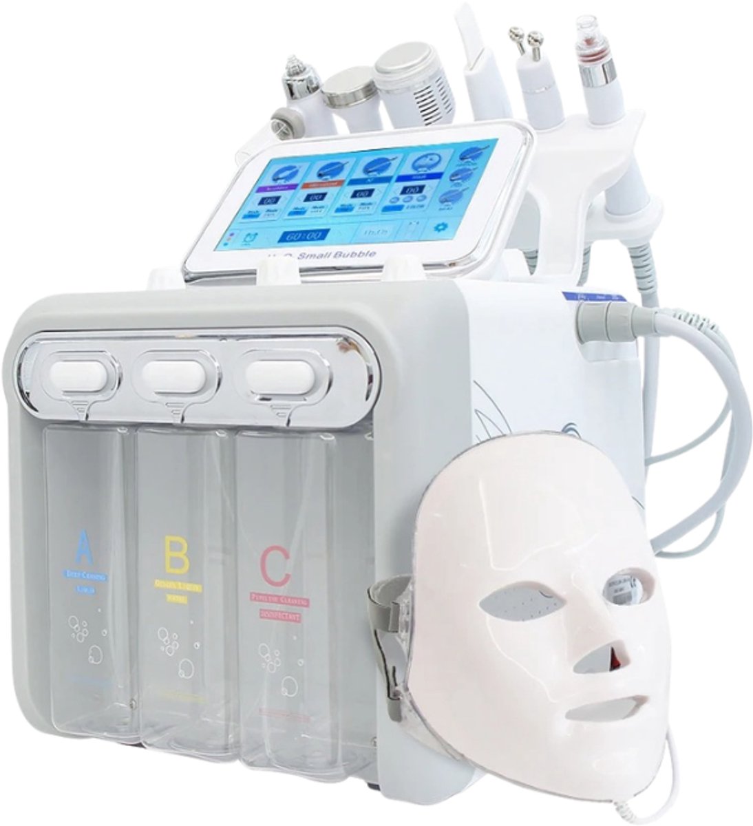 NordHaus Hydro Dermabrasie Gezichtsmachine - Aqua Peeling Apparaat - Huidverjonging Systeem - 7-in-1 Verzorging - 47 x 32 x 43 cm