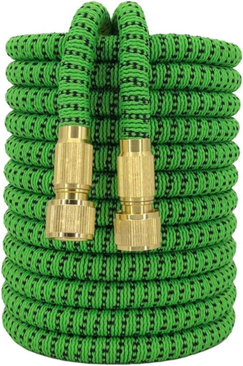Tuinslang Uitzetbaar - Flexibele Waterslang - Buiten Water Geven - Compact Opbergbaar - 75 Meter - Groen