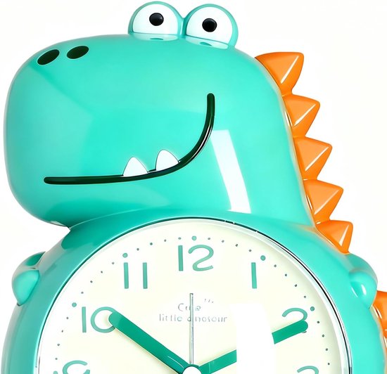 Kinderwekker Dinosaurus - Slaapkamer Klok - Ochtend Routine - Zingt en Praat - 195 cm breed - Groen — afbeelding 2