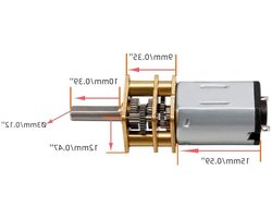 Mini Elektrische Motor - Kleine DC Motor - Hobby Projecten - Metaal Tandwielen - 6 Volt - Metaal