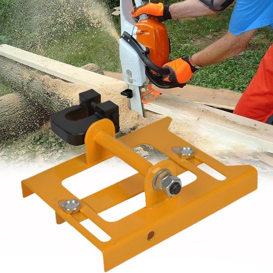 Kettingzaag Zagen Hulp - Houtbewerking Accessoire - Verticaal Hout Snijden - Verminderde Vermoeidheid - 35x35x10 cm - Zwart — afbeelding 2