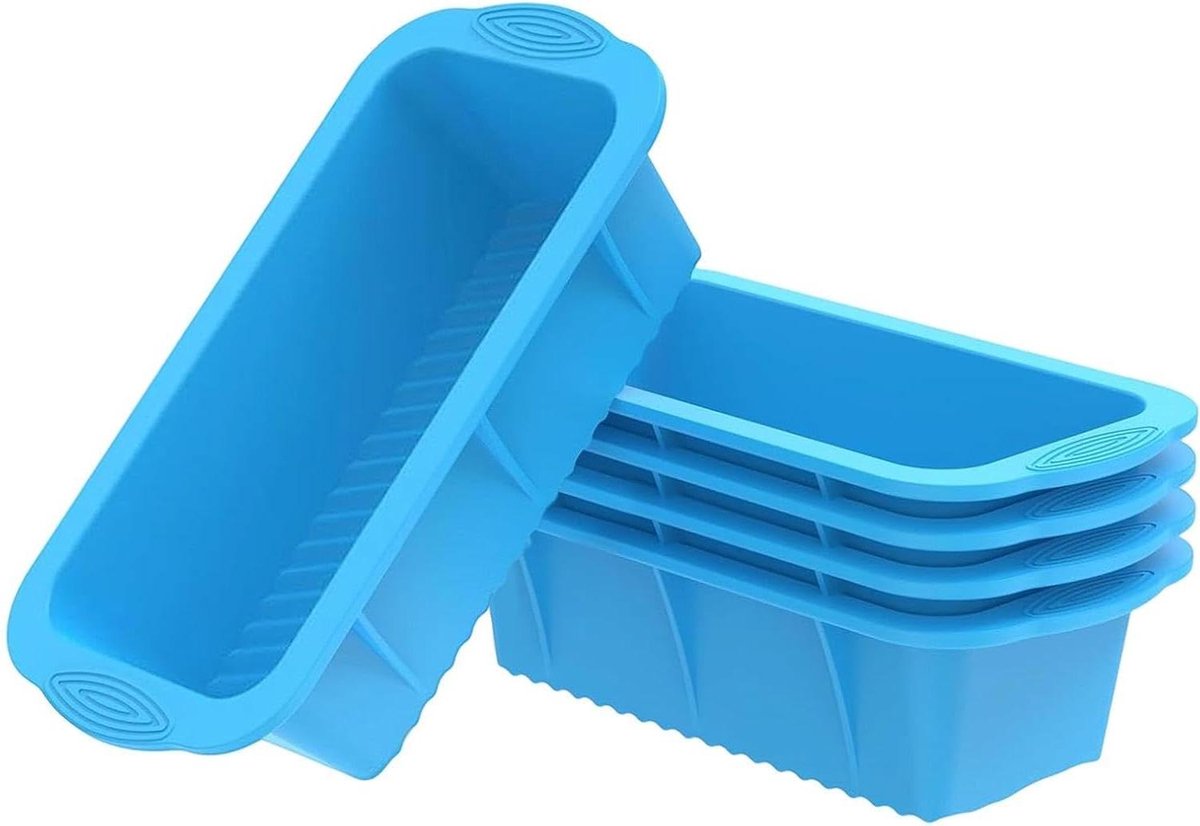 IJsblokvorm - Diepvriescontainers - Dranken Koelen - Breekvrij Ontwerp - 5 Stuks - Blauw