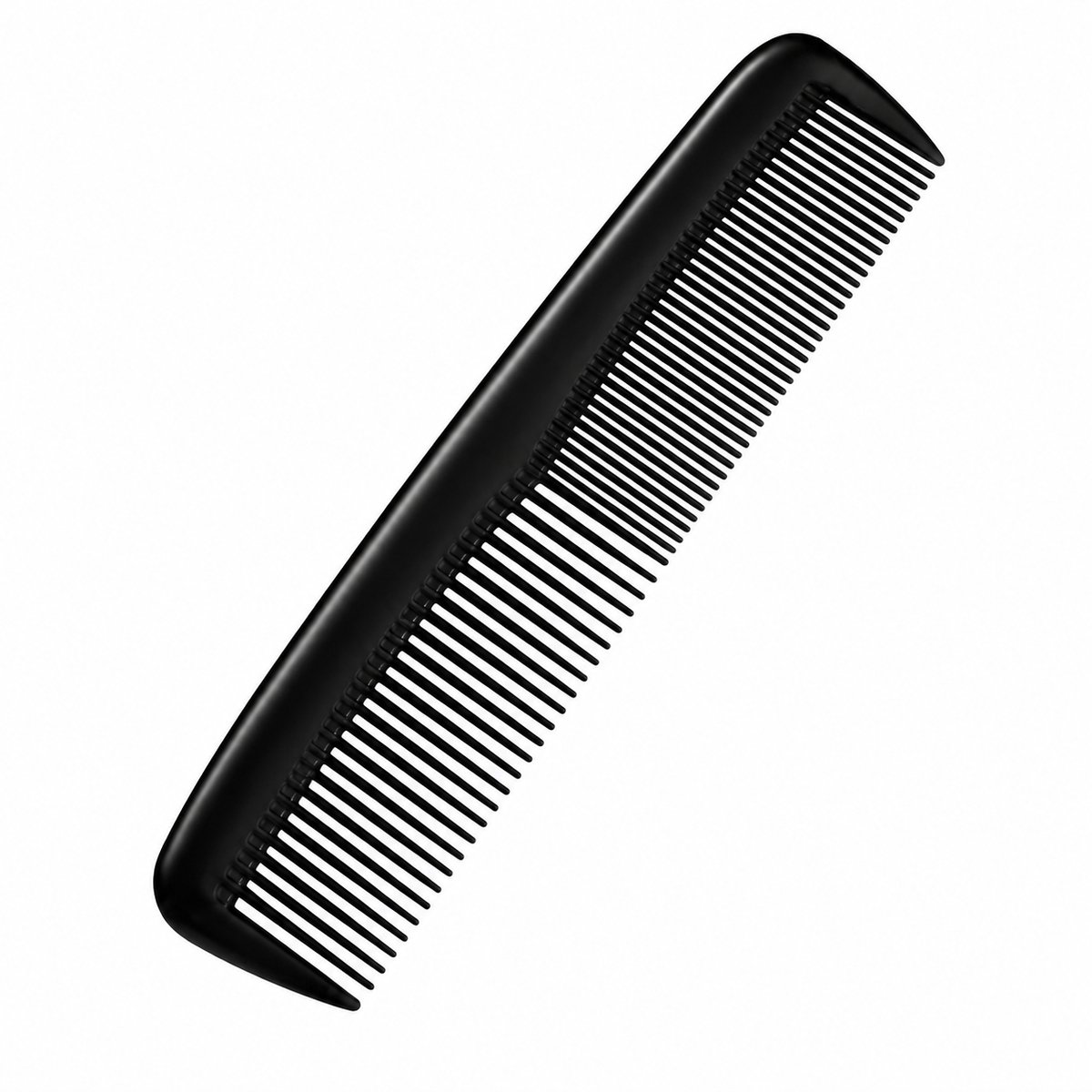 Haar in Stijl® Zwarte Pocket Kam - 12 bij 2.5 cm Klein - Fijn en grof