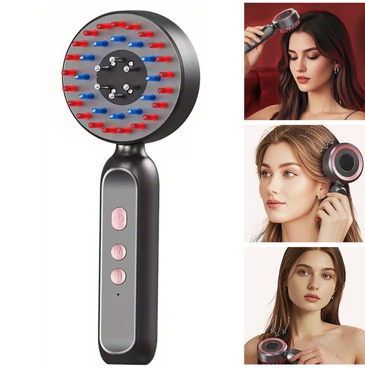 Elektrische Hoofdmassagekam - Haarolie-Applicator Voor Haargroei - Draagbare Hoofdmassageborstel
