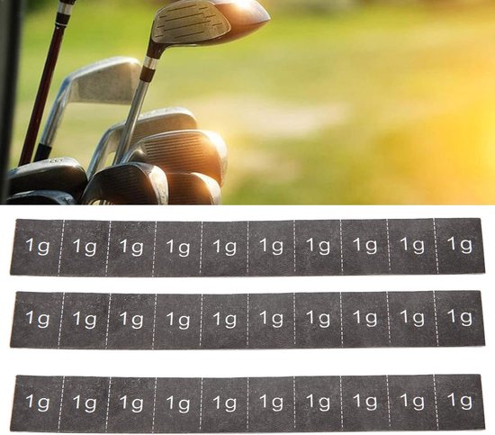 Golfclub Tape Strips - Golf Gewicht Tape - Golfvaardigheden Oefenen - Zelfklevend Metaal - 3 Stuks - Zilver — afbeelding 4