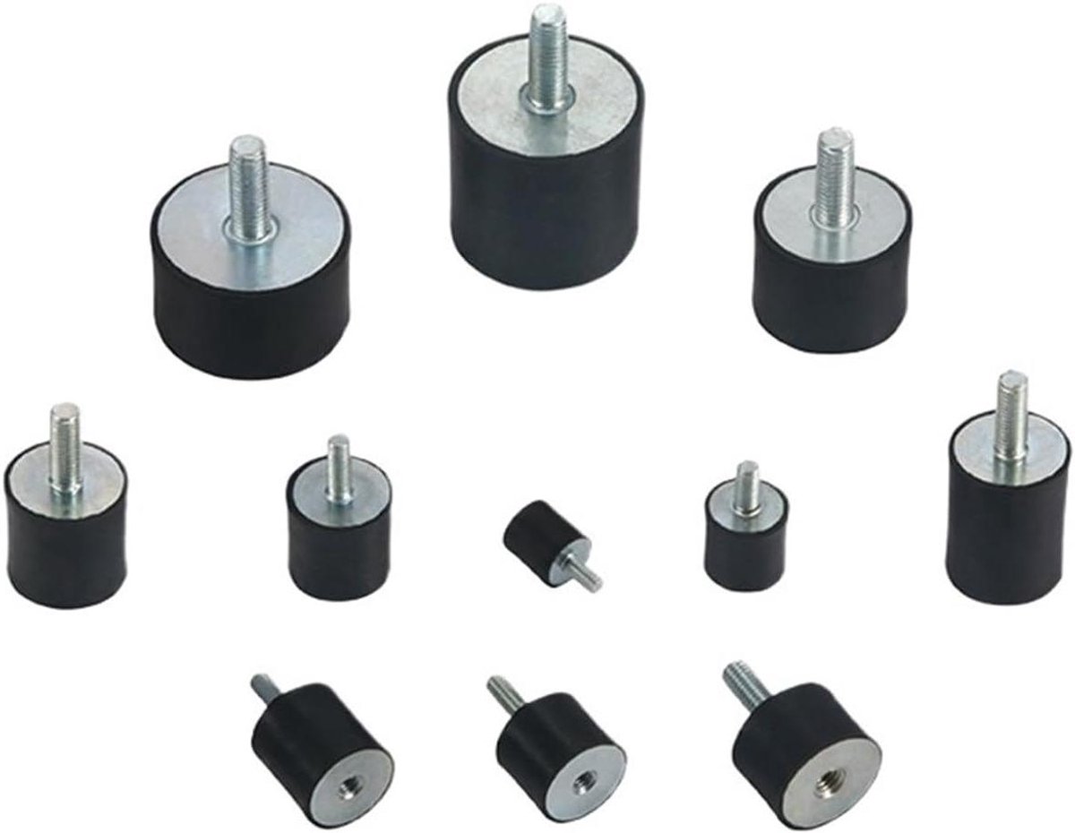 Rubber Stud Schokdempers - Trillingsdemper Paar - Apparatuur Dempen - Hoge Elasticiteit - 2 Stuks - Zwart
