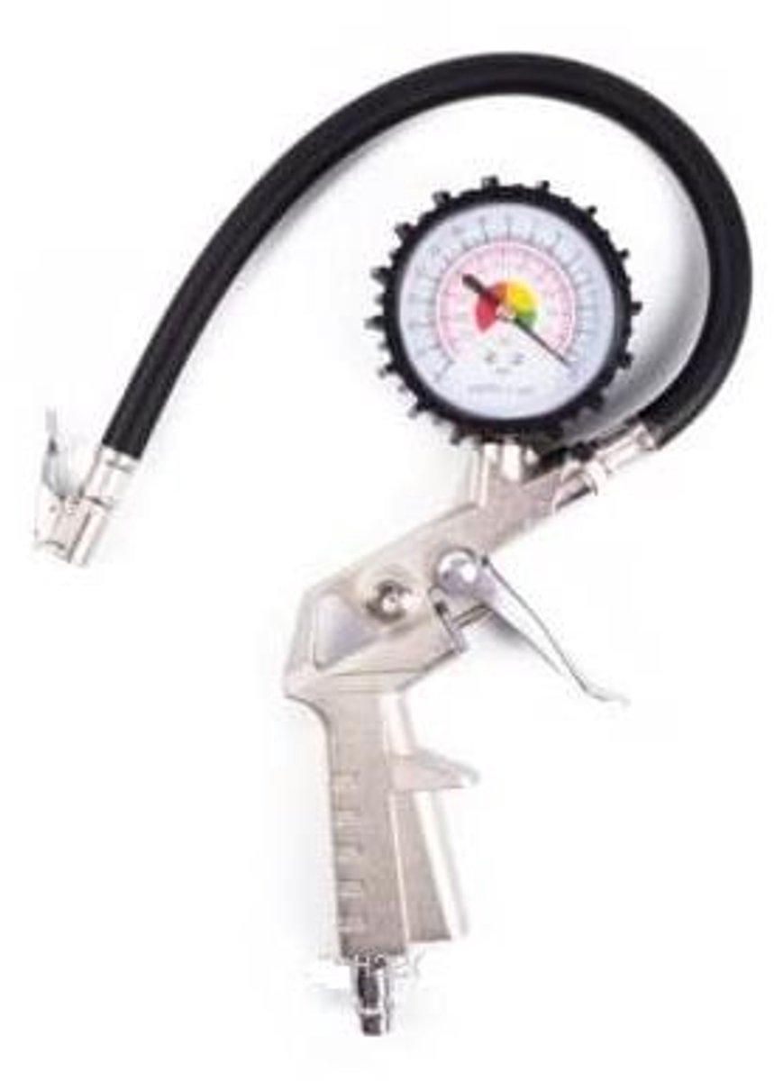 Bandendrukmeter - Bandenpomp Manometer - Banden Controleren - Dubbele Schaal - 220 PSI - null