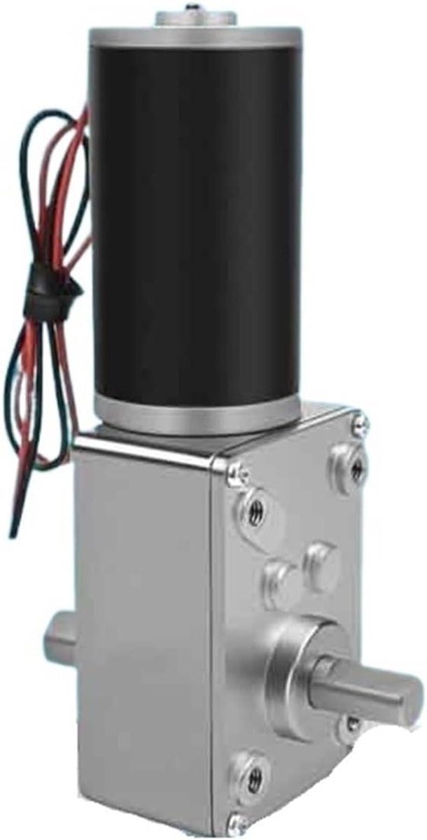 Motor - Wormwielmotor - Apparaten Aandrijven - Dubbele As - 12V 24V - Zilver