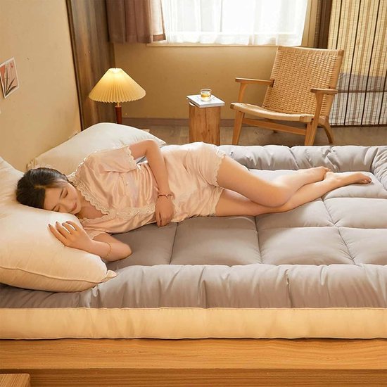Vloermatras Futon - Japanse Slaapmat - Comfortabel Slapen - Extra Dik Gewatteerd - 90 x 200 cm - C — afbeelding 4