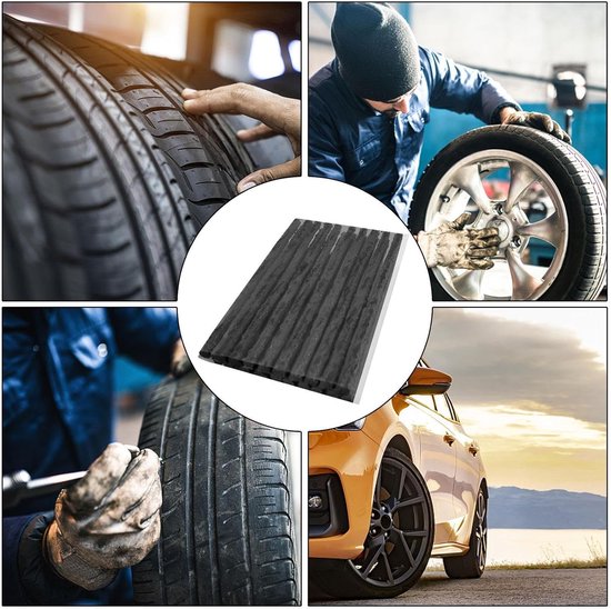 Banden Reparatie Kit - Rubber Strips - Voertuig Onderhoud - Snelle Punctie Afsluiting - 3.5mm x 100mm - Zwart — afbeelding 2