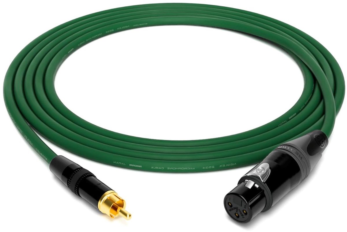Studio Kabel - Microfoon Kabel - Professionele Opnames - Quad Structuur Geleiders - 10 m - Groen