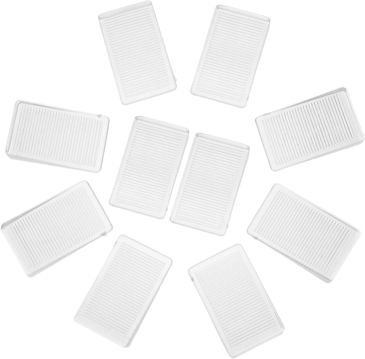 Meubelnivelleerders - Wiggen Stelvoetjes - Vloeren Beschermen - Zachte Gel Bescherming - 10 Stuks - Transparant