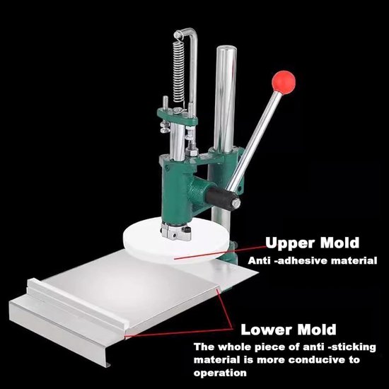 Deeg Persmachine - Pizza Tortilla - Deeg Vellen Maken - Verstelbare Hoek - 12-16 cm - Zilver — afbeelding 3