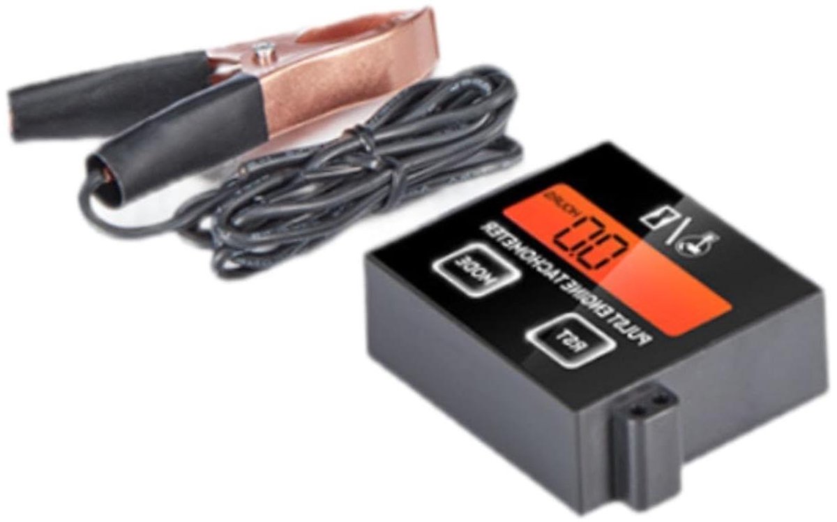Digitale Toerenteller - Motor Meter - Motoren Meten - LCD Display - 2.05 x 1.83 inch - Zwart