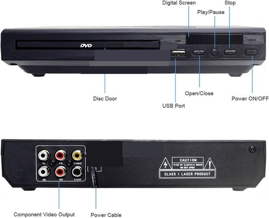 Dvd Speler DVD-225-speler Digitale Tv-schijfspeler Met Meerdere Regio's Ondersteuning DVD CD MP3 MP4 VCD USB Home Theatre-systeem — afbeelding 5