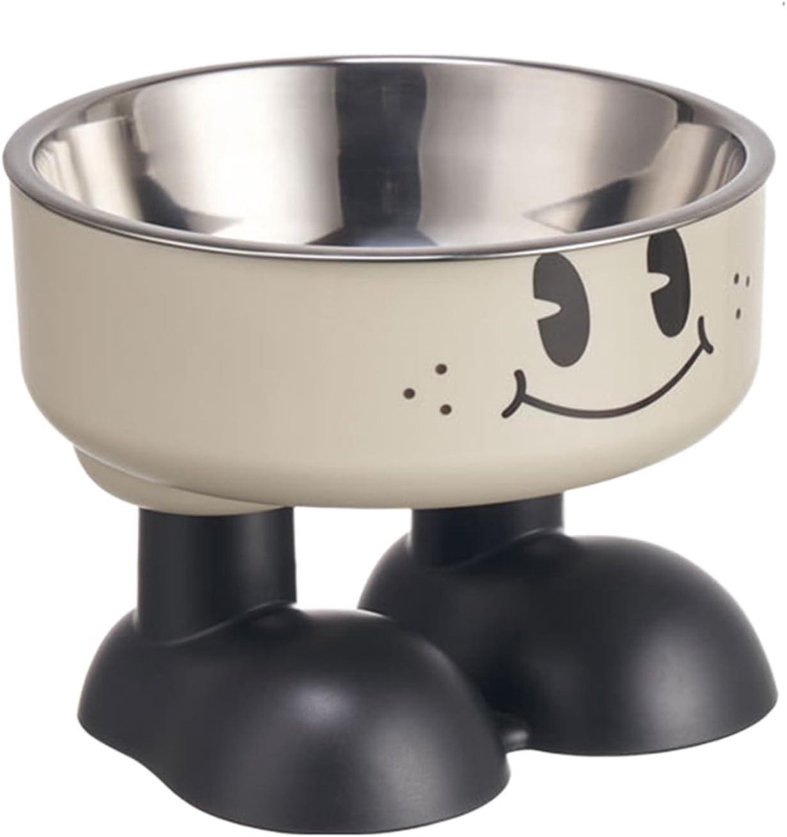Verhoogde Hondenbak - Voerbak Set - Comfortabel Eten - Ergonomisch Ontwerp - 7L x 145B cm - Wit