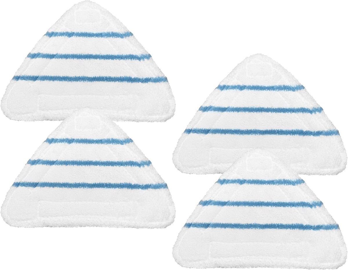 4 stuks herbruikbare dweilpads, geschikt voor True & Tidy STM-500, STM-700 en Turonic ST3 stoomdweil. Wasbare microvezel pads voor reiniging, schrobben en onderhoud van vloeren