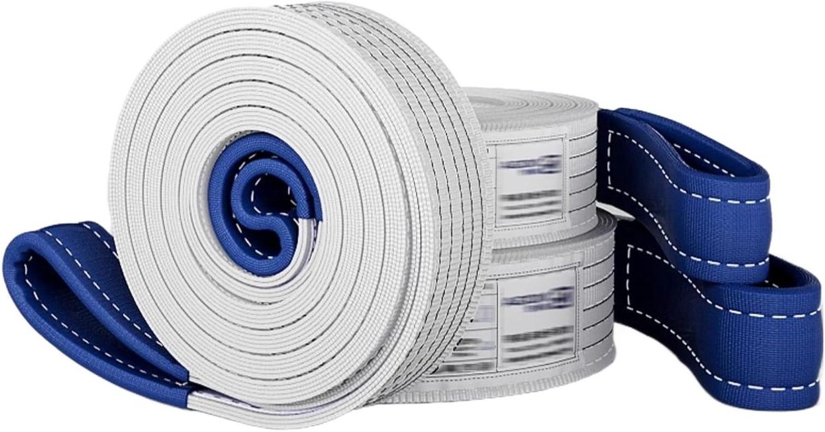 Hijsband - Web Strap - Zware Lasten Verplaatsen - Versterkt Polyester - Tot 10 Ton - Blauw
