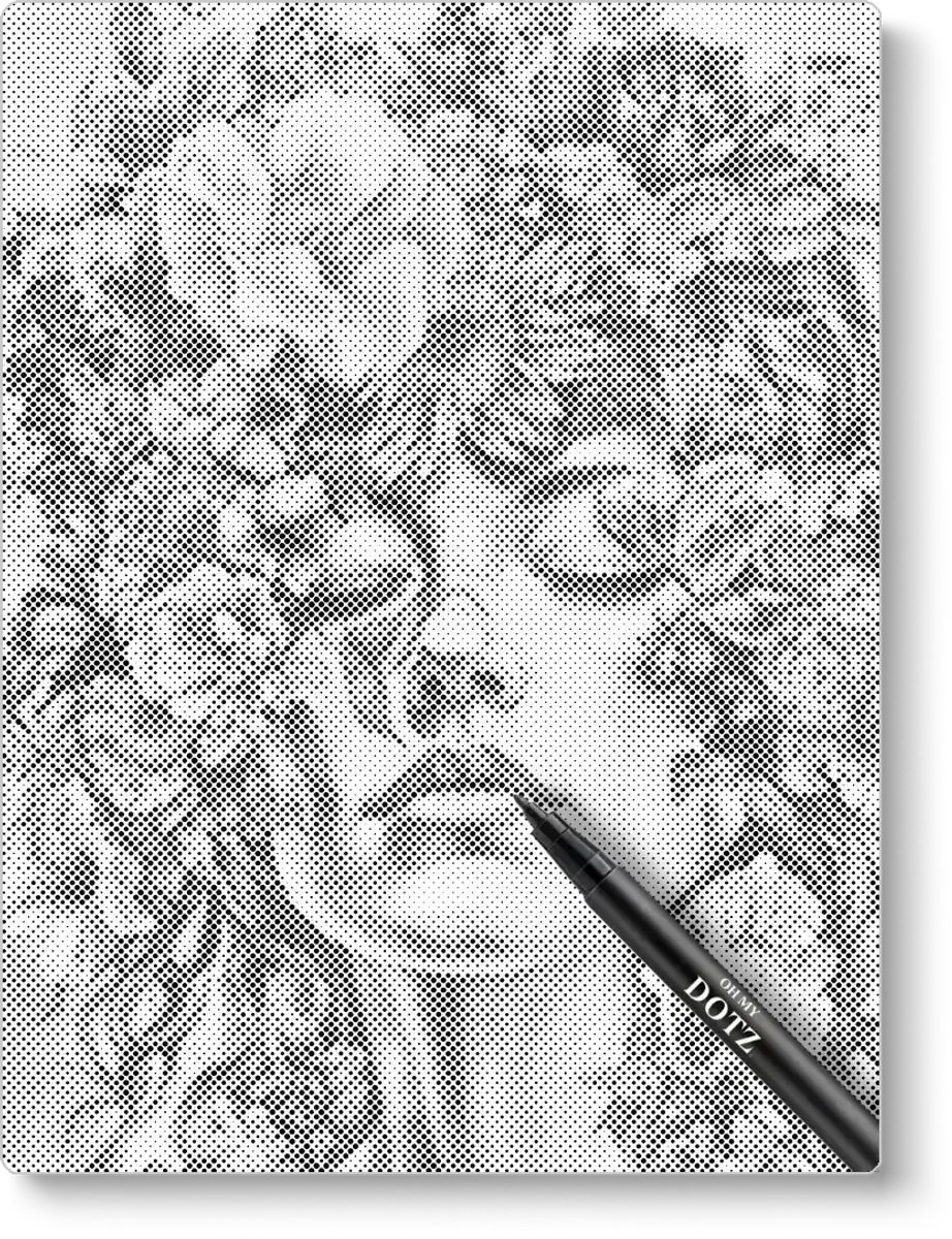 Vrouw Met Bloemen 2 | Dot painting | 30x40cm | Dot painting | Oh My Dotz | Dots stippen | Diamond painting & Schilderen op nummer alternatief | Happy hobby