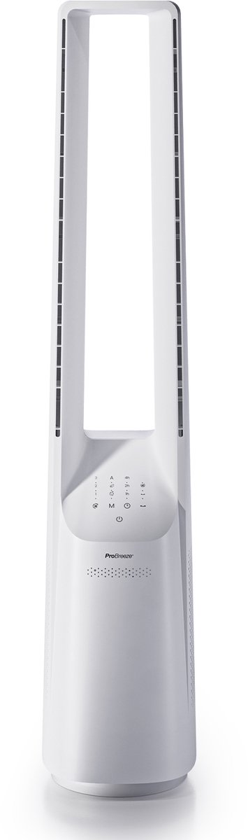 Pro Breeze Bladloze Torenventilator en Luchtzuiveraar – 101cm Hoge Aircooler met Afstandsbediening, 6 Snelheden, 60° Graden Draaiing, Luchtkoeler Ventilator - Grote Stille Slaapkamerventilator voor Thuis en op Kantoor