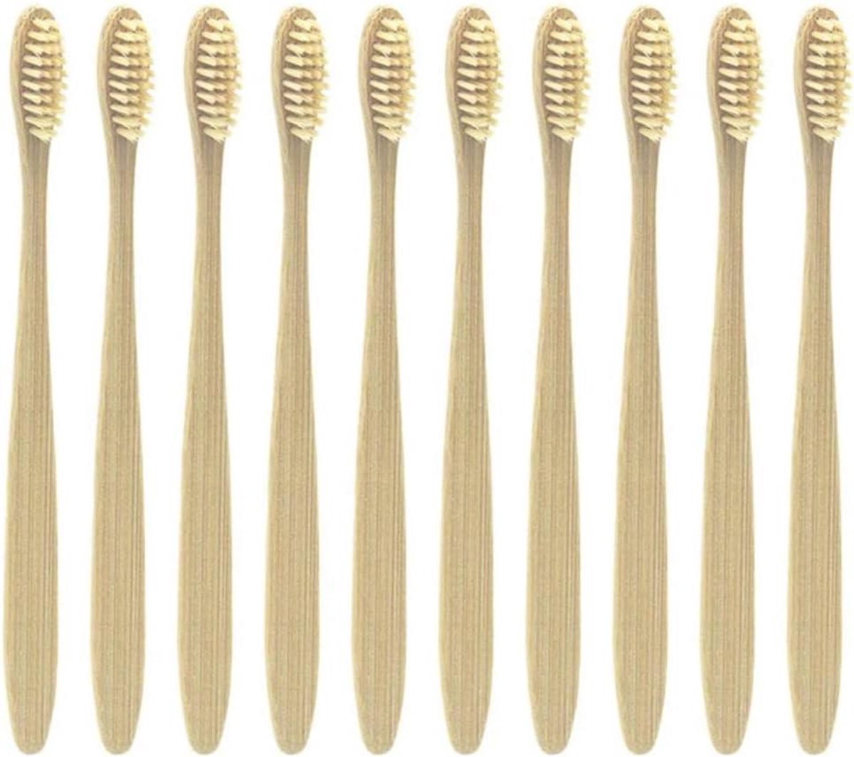 Bamboe Tandenborstel - Houten Tandenborstel - Reizen en Dagelijks - Met Reis Etui - 19 cm - Natuurlijk