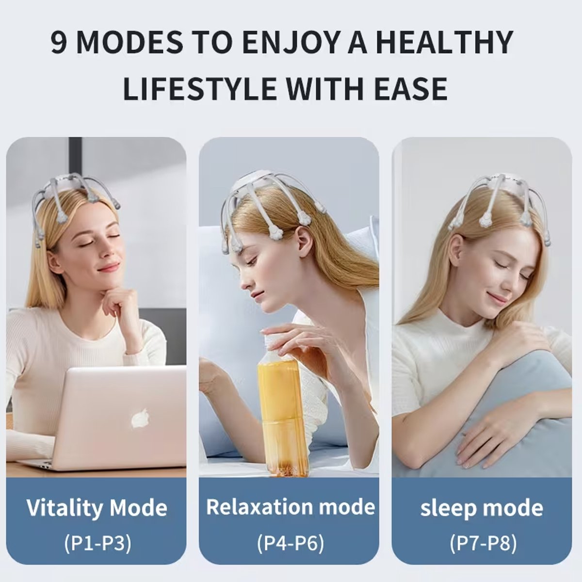 Octopus Hoofdmassageapparaat, USB Oplaadbaar, 500mAh, Draagbaar Massageapparaat, Hoofdmassager, Massageapparaat