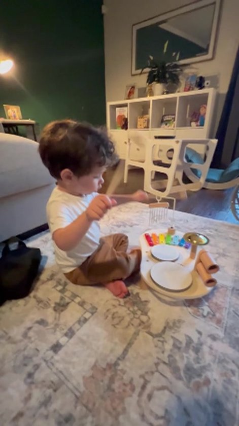 Speeltafel Baby - Muziektafel - Activiteiten tafel - Houten Speelgoed 1 jaar - Muziekinstrumenten - Speelgoedinstrument - Montessori - Educatief - Speeltafel voor kinderen - Speelgoed 1 jaar, 2 jaar en 3 jaar
