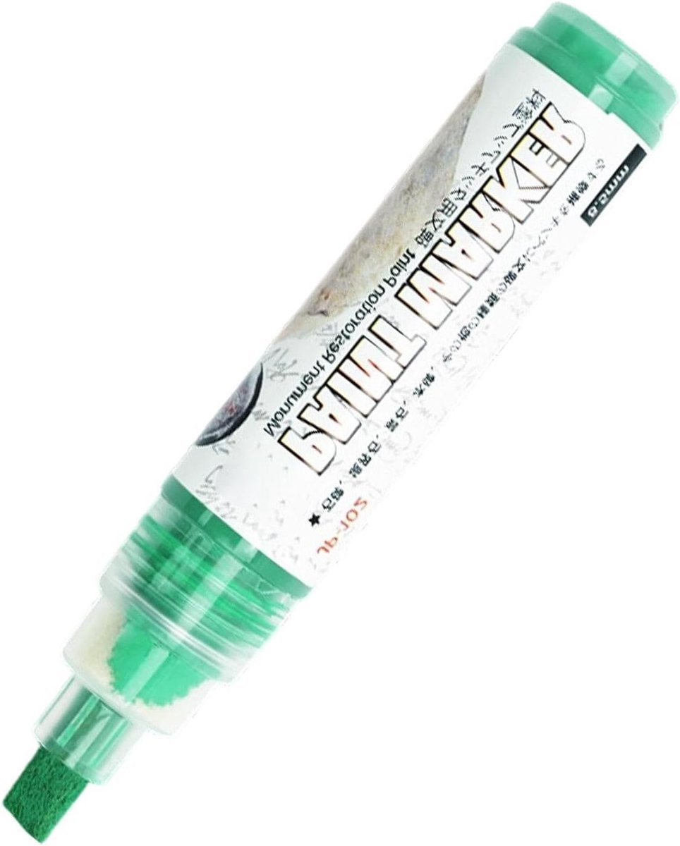 Marker Pen - Schrijfgereedschap - Grafsteen Herstel - UV Regenbestendig - 13.3 cm - Groen