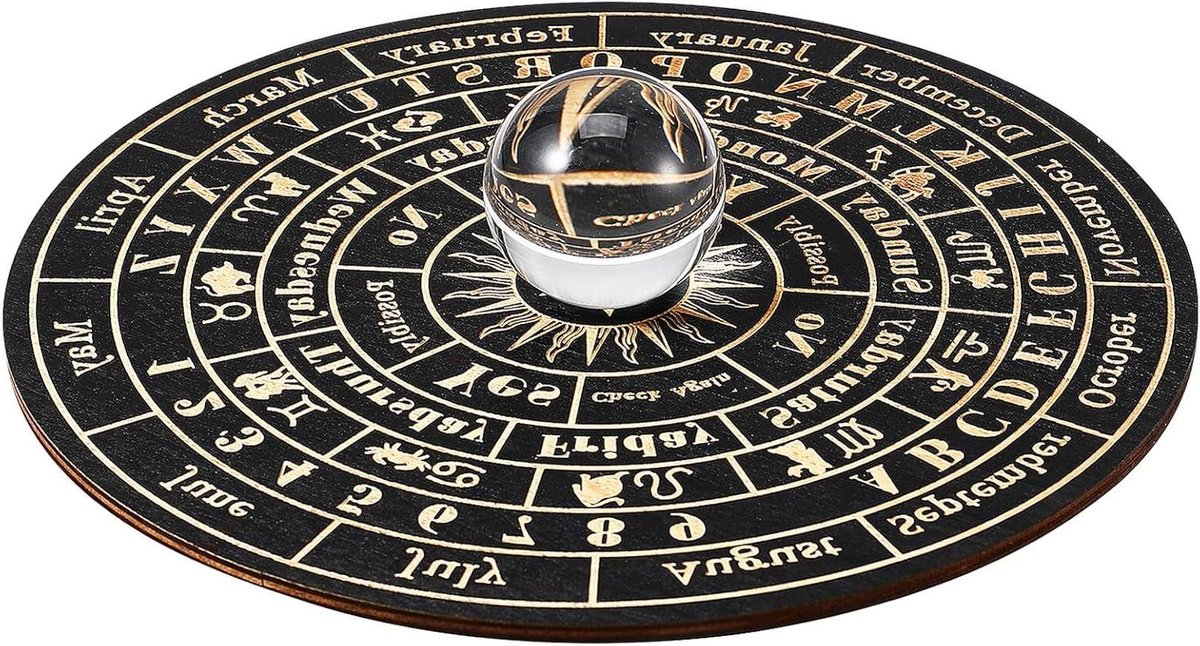 Divinatie Bord - Wichelroede Tool - Antwoorden Zoeken - Precisie Ambacht - 25 cm - Zwart