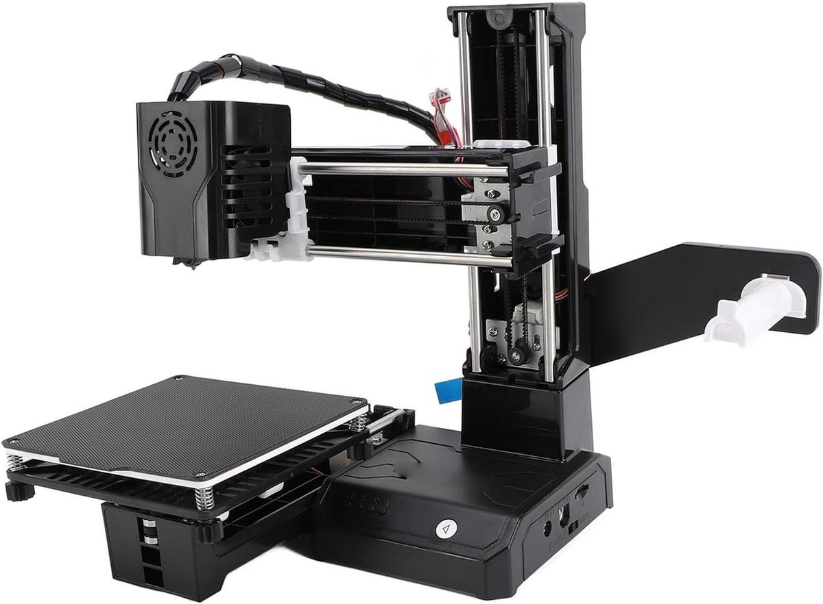 Mini 3D Printer - Desktop Printer - Hobby Projecten - Eenvoudige Bediening - 100x100x100mm - Zwart