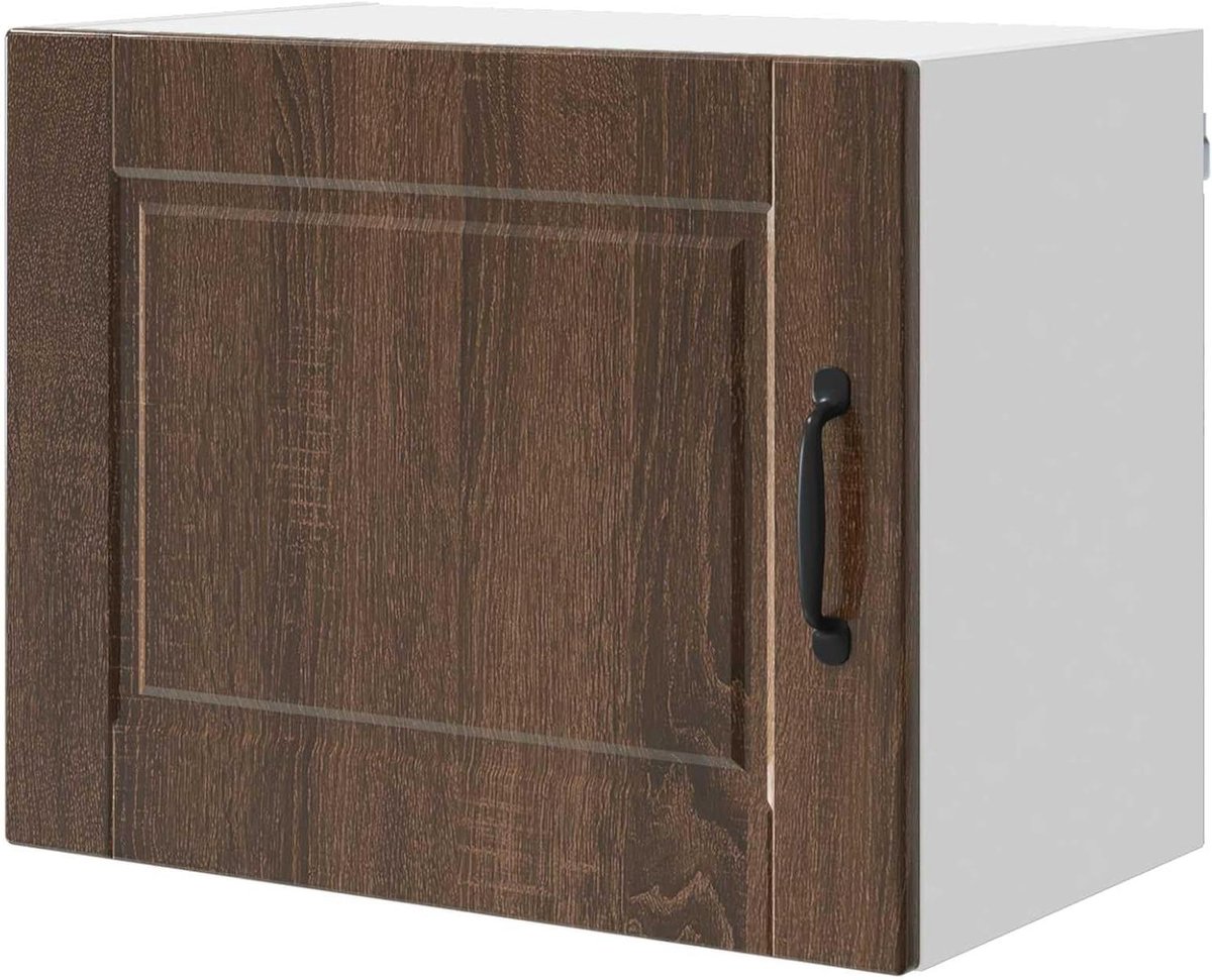 Keukenombouwkasten - Ovenkast Set - Keuken Organiseren - In Hoogte Verstelbaar - 50 x 31 x 40 cm - Bruin Eiken