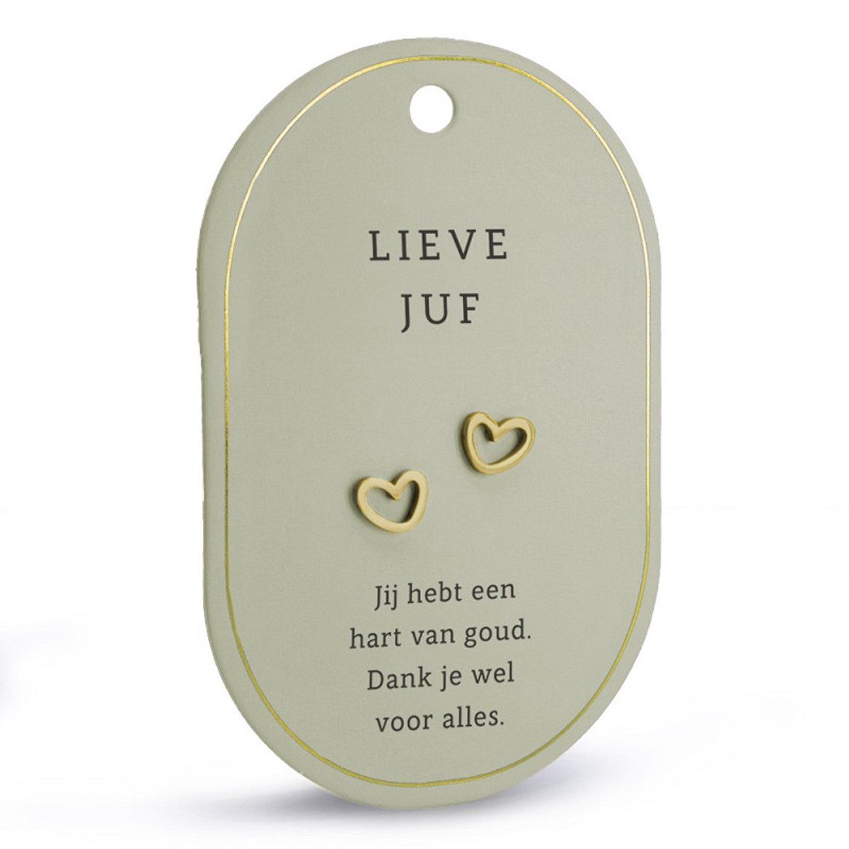 Oorbellen | hartjes | juf bedankje | juf cadeautje