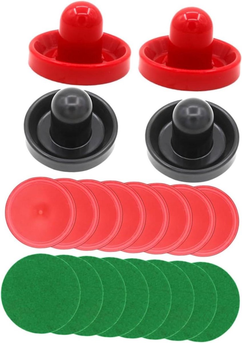 Air Hockey Onderdelen - Pucks en Pushers - Tafelspel Spelen - Duurzaam Kunststof - 96 cm - Rood