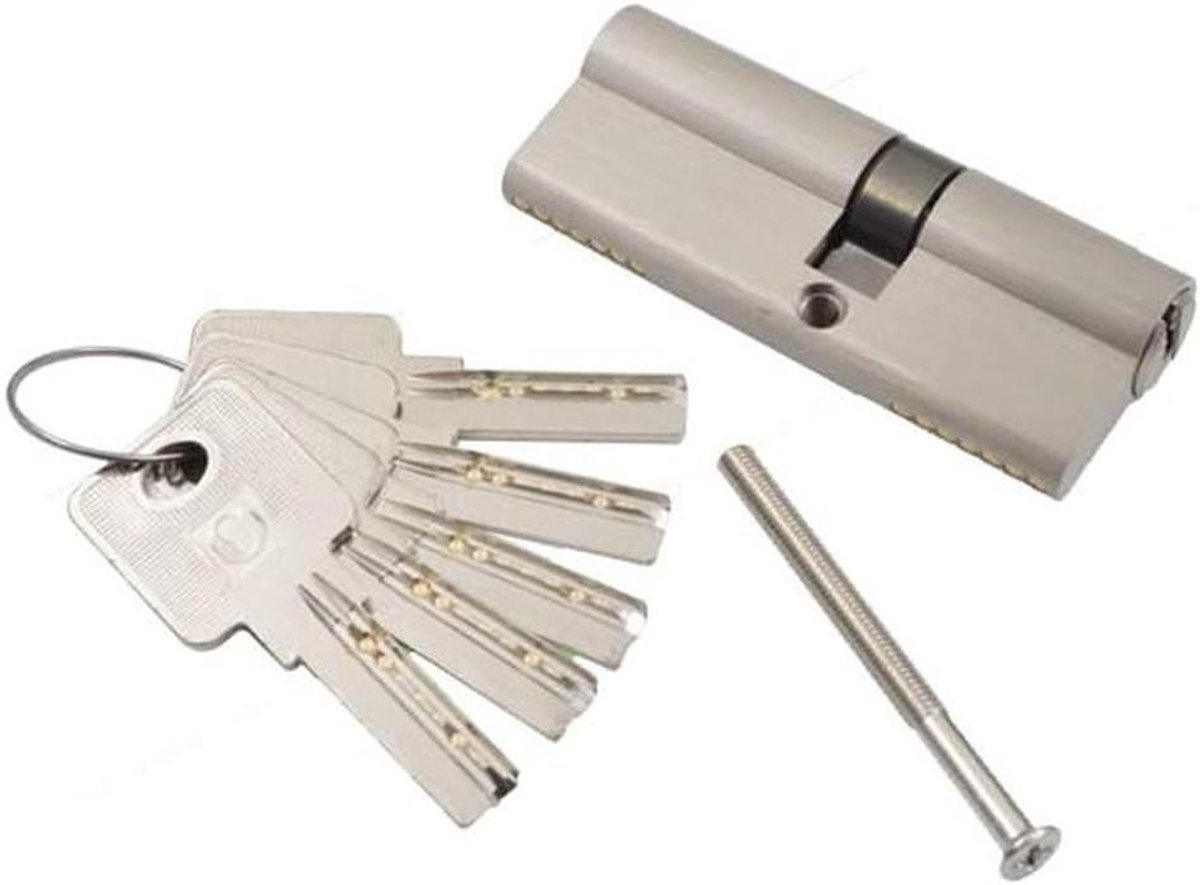 Deur Cilinder - Sluitcilinder Set - Huis Beveiligen - Anti-pick Anti-boor - 50mm Deurdikte - Zilver