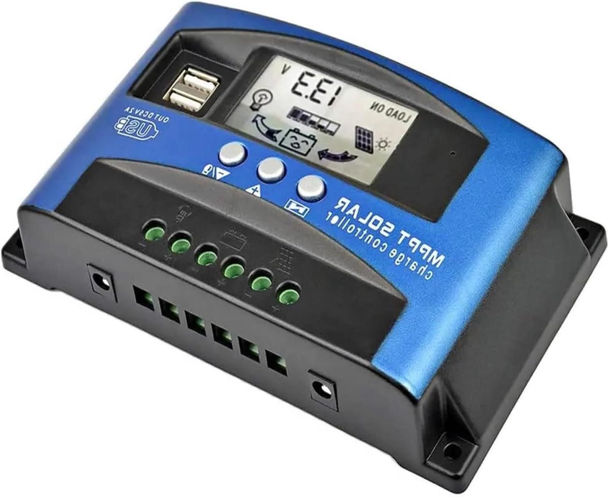 Zonne Laadregelaar - MPPT Controller - Energie Beheer - Industriële Master Chip - 100A - Zwart