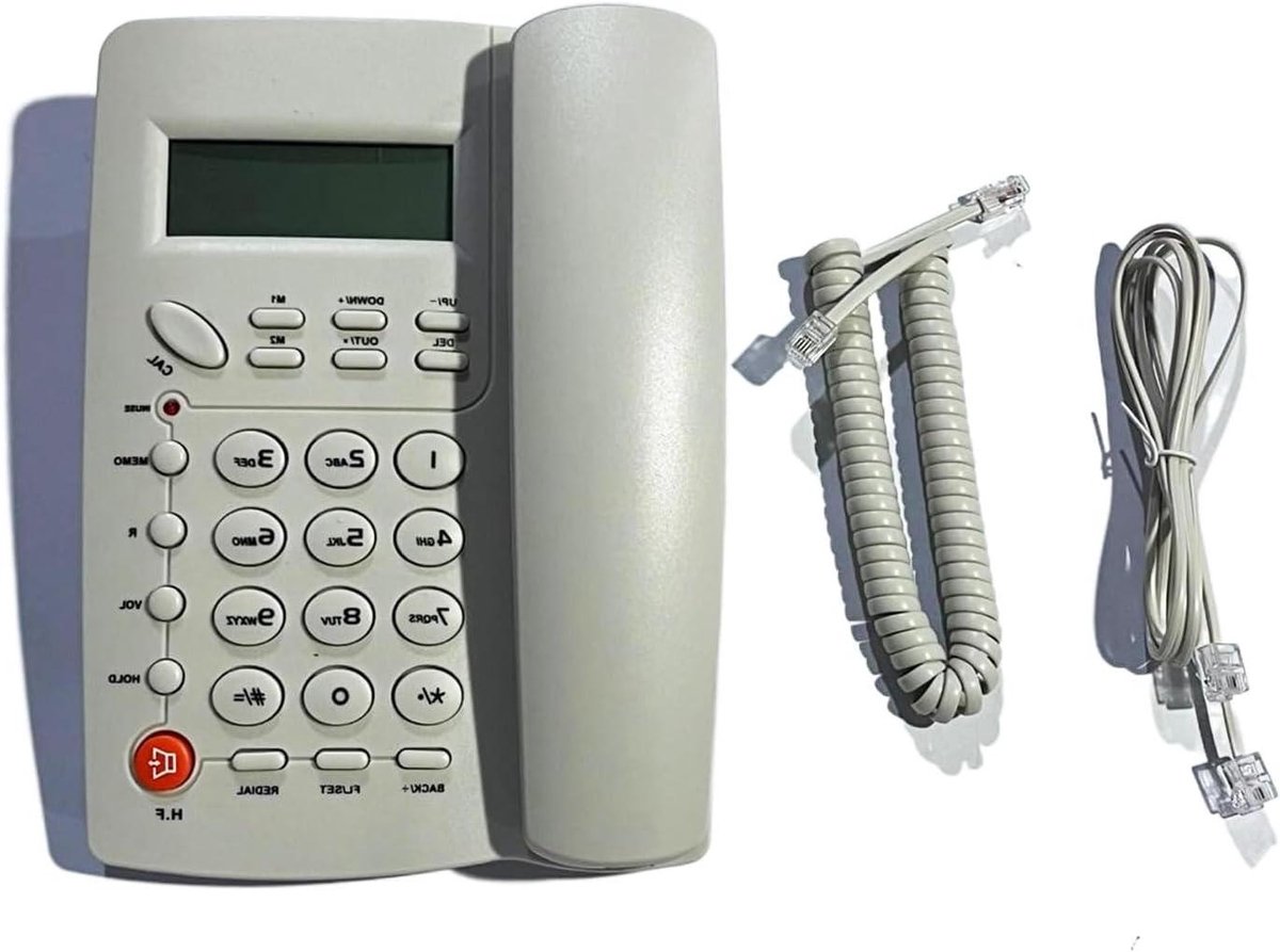 Vaste Telefoon - Bureautoestel - Zakelijk Bellen - Nummerherkenning - 25 cm - Wit