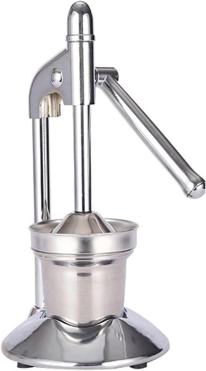 Citruspers Handpers - Sinaasappelsapper Sapcentrifuge - Gezond Sap Maken - Roestvrij Staal - 16.5 x 36.5 cm - Zilver