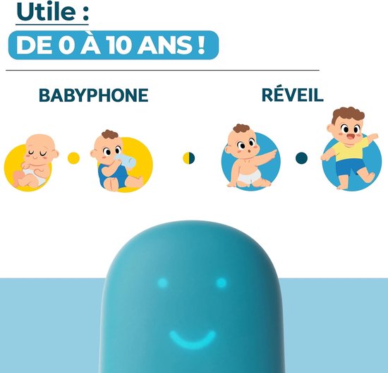 Slaaptrainer kind - Wekker babyfoon - Kind leren slapen - Met audio babyfoon - Blauw - Blauw — afbeelding 4