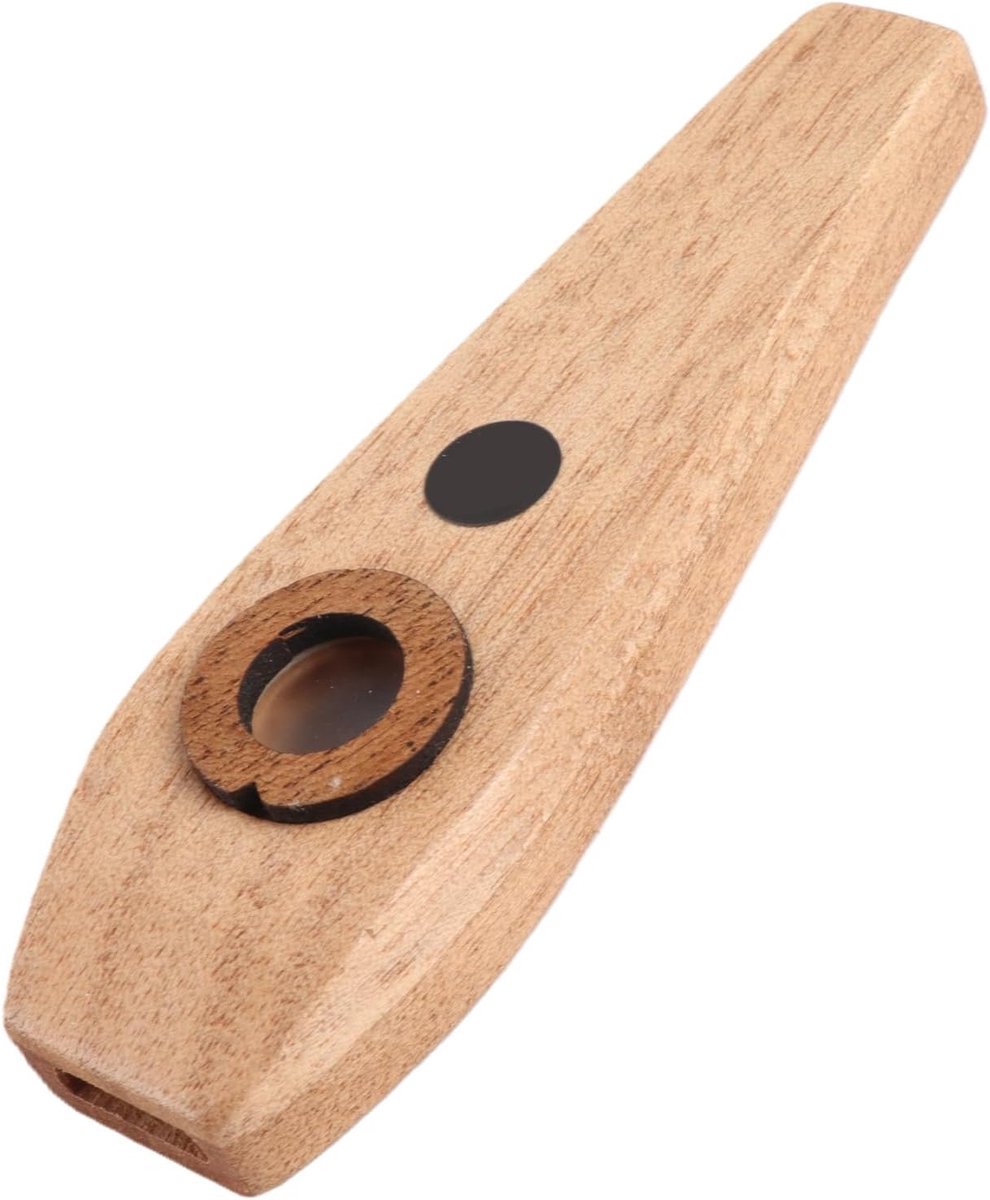 Houten Kazoo - Muziekfluit - Muziek maken - Natuurlijk materiaal - 10 cm - Natuurlijk hout