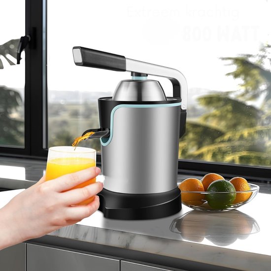 AHD® Citruspers electrisch - Citruspers - Sinaasappelpers - Zilver - ‎16cm x 22cm x 28cm van Ahd — afbeelding 3