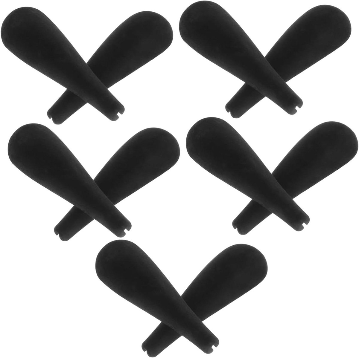 Hanger Schoudervullingen - Kleding Beschermers - Kleding Opbergen - Zachte Vlok Materiaal - 10 Stuks - Zwart