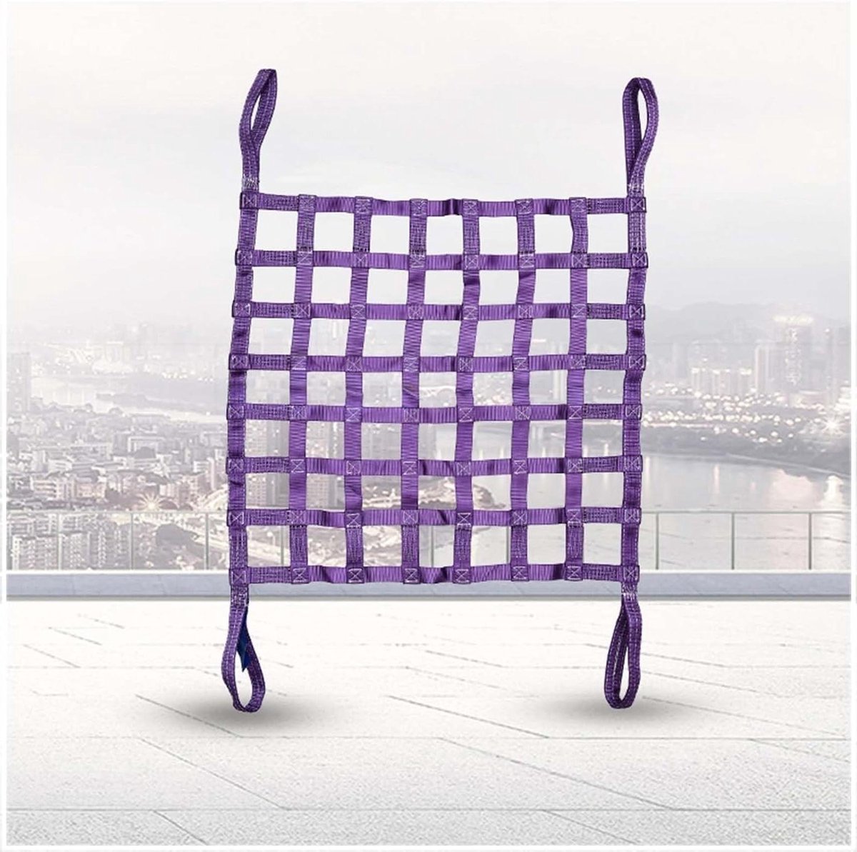 Hijsen Net - Laadnet Nylon - Goederen Transport - Hoge Trekkracht - 1.5 X 1.5M - Zwart