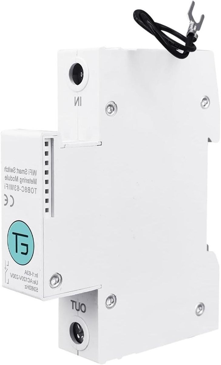 Energieverbruiksmeter - Smart Switch - Energie Besparen - WIFI Monitoring - 63A - Wit