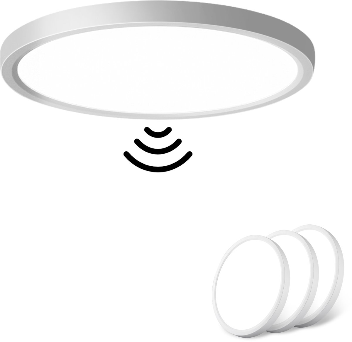 Oraymin 3x LED Plafondlamp met Bewegingssensor - 18W - 4000K - Ø23cm