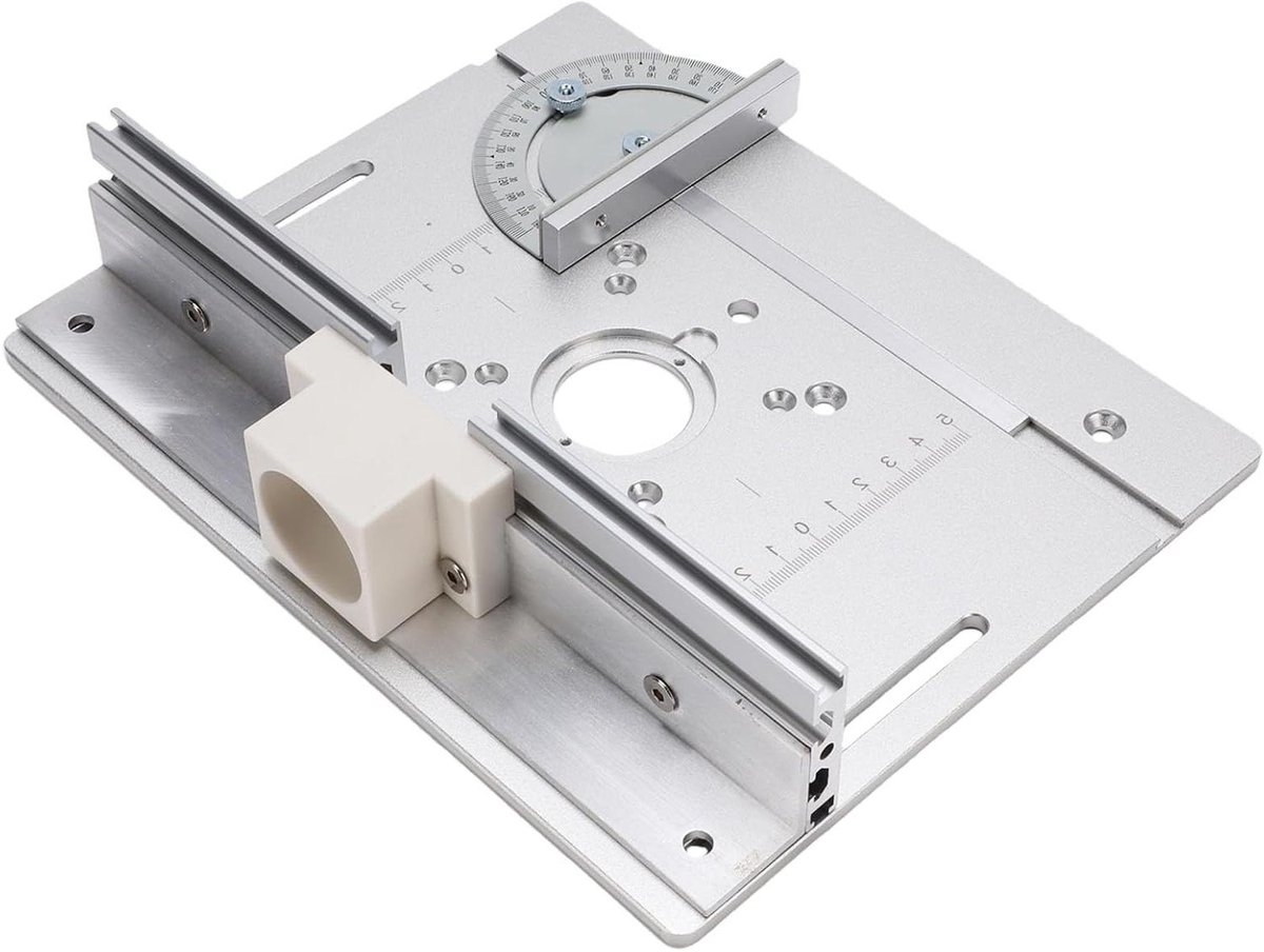 Freestafelinzetplaat - Routerplaat - Nauwkeurig Houtbewerken - Duurzame Aluminiumlegering - 85x85mm - Zilver