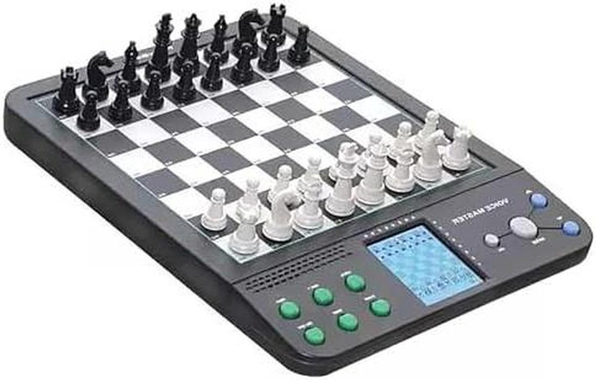 Elektronisch Schaakbord - Slim Schaakspel - Schaak Leren - LCD Scherm - 255x20x25 cm - Grijs