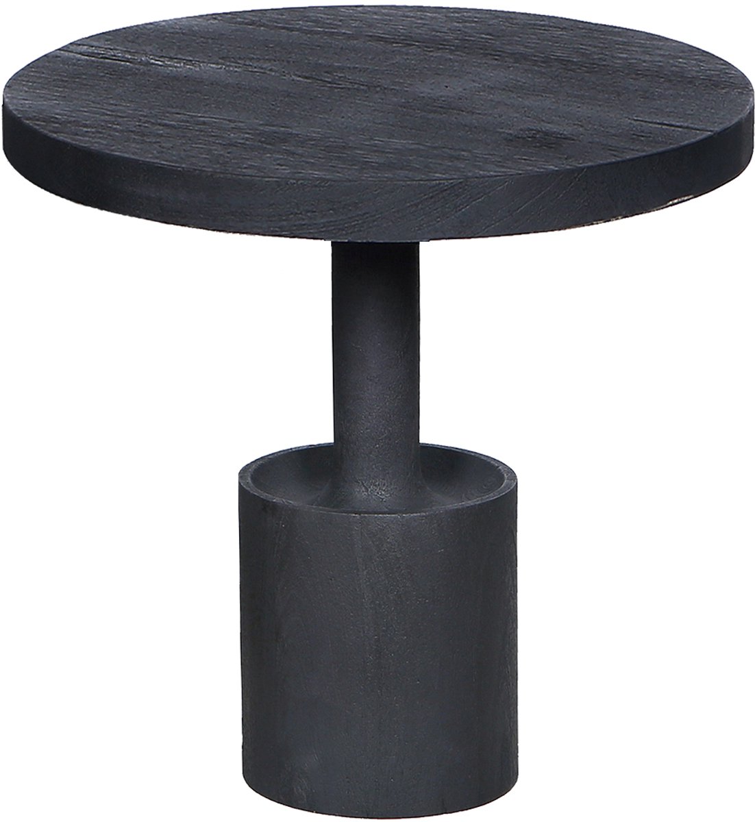By Mooss - Bijzettafel - Zwart - 60 cm - Rond - Moderne Bijzettafel - Plantentafel - Woonkamer - Metaal