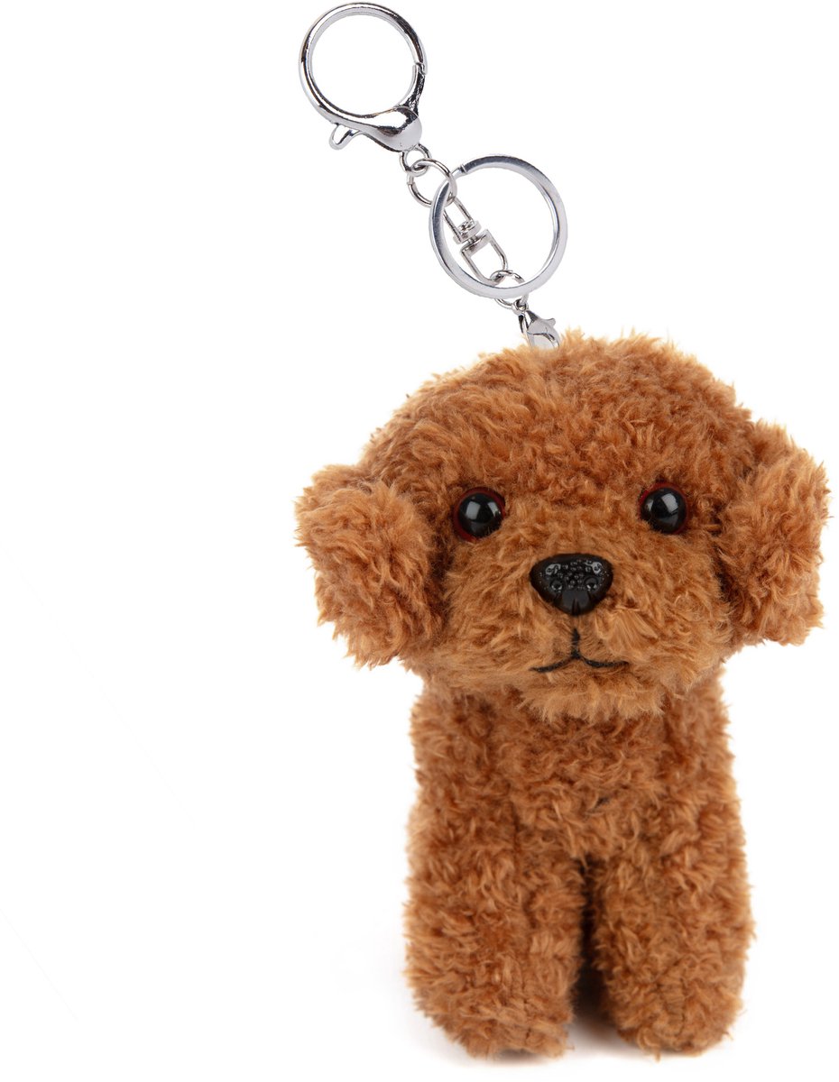 Toy Poedel Donkerbruin – Pluche Sleutelhanger